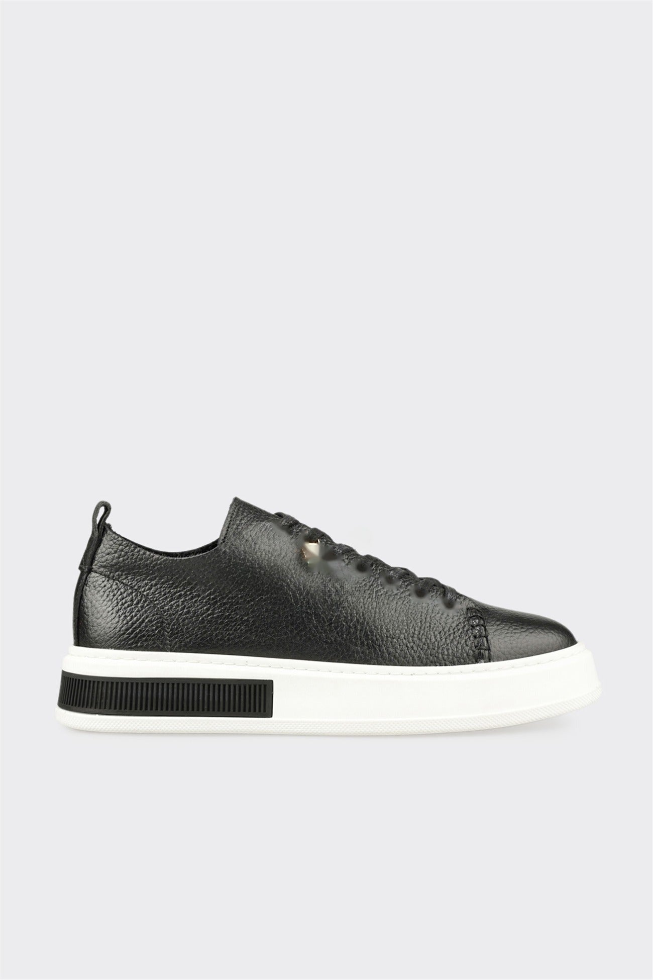 Black Leather Men's Sneaker