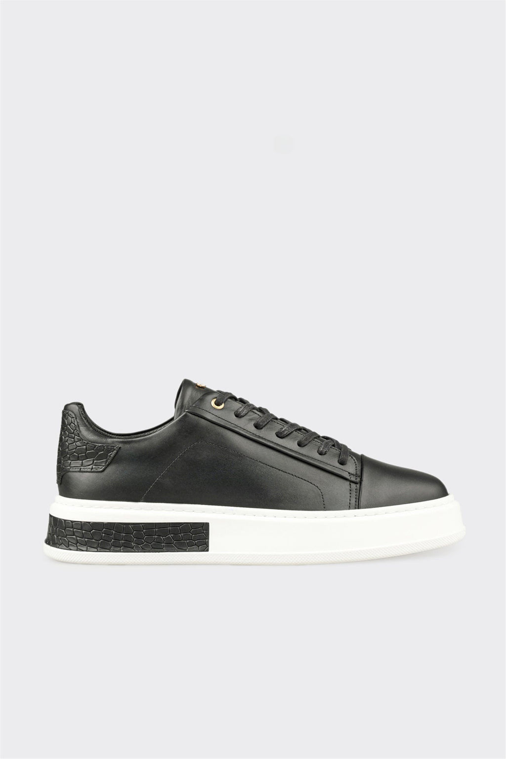 Black Leather Men's Sneaker