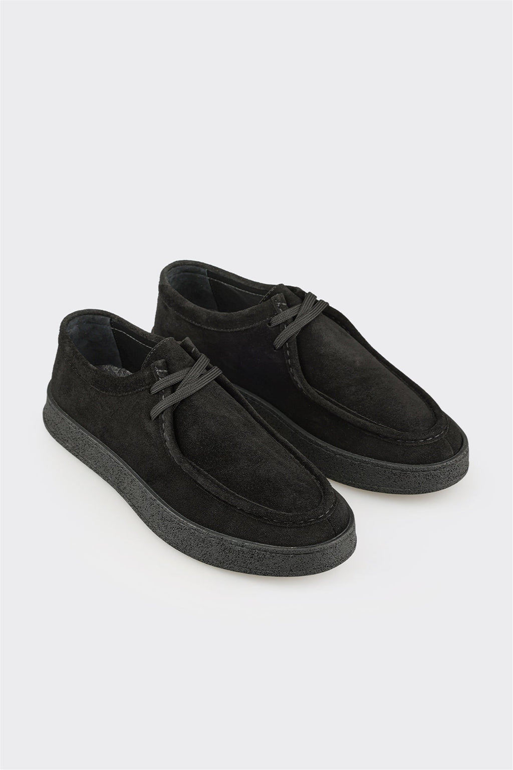 Black Leather Men's Sneaker