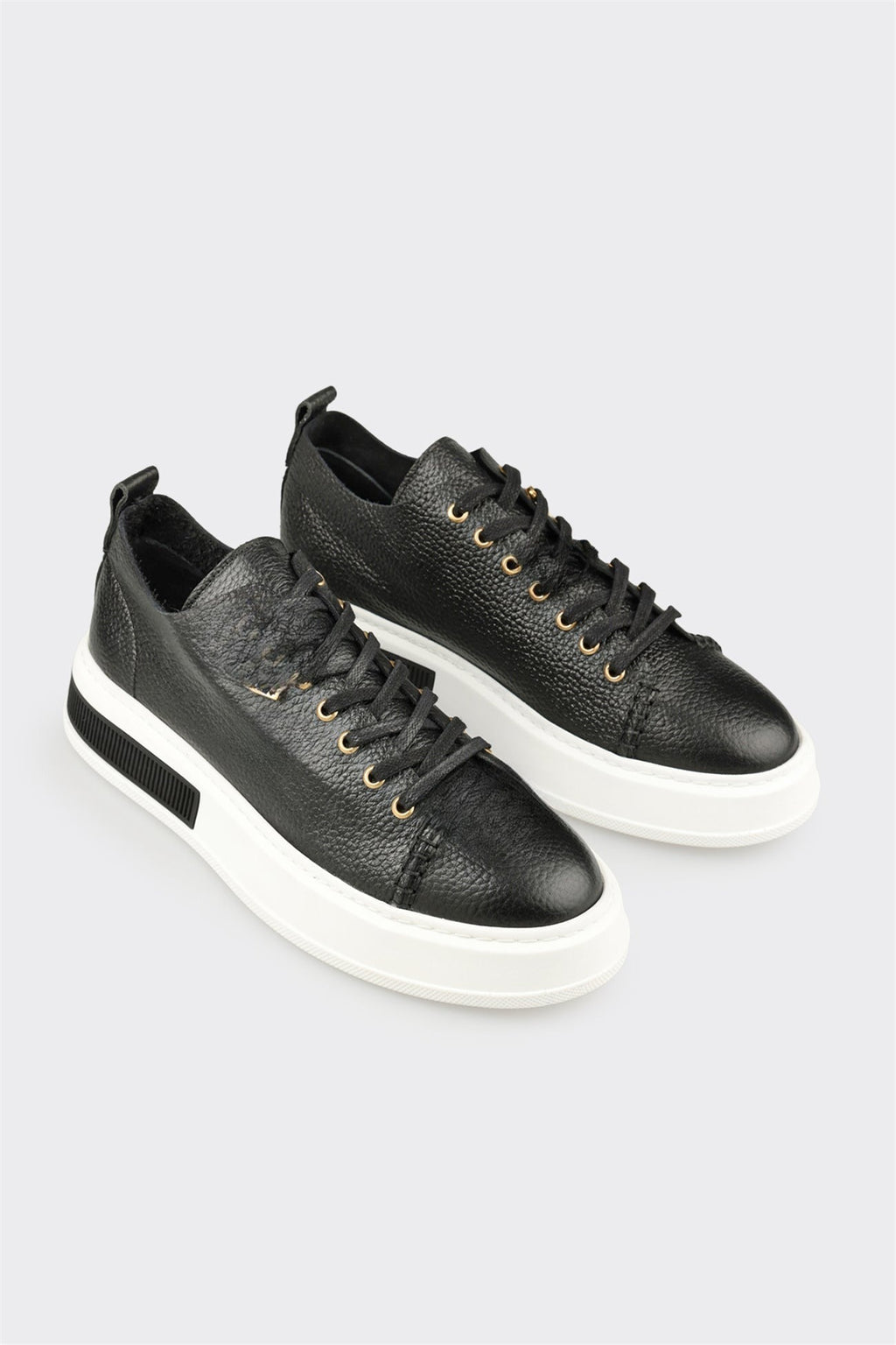 Black Leather Men's Sneaker