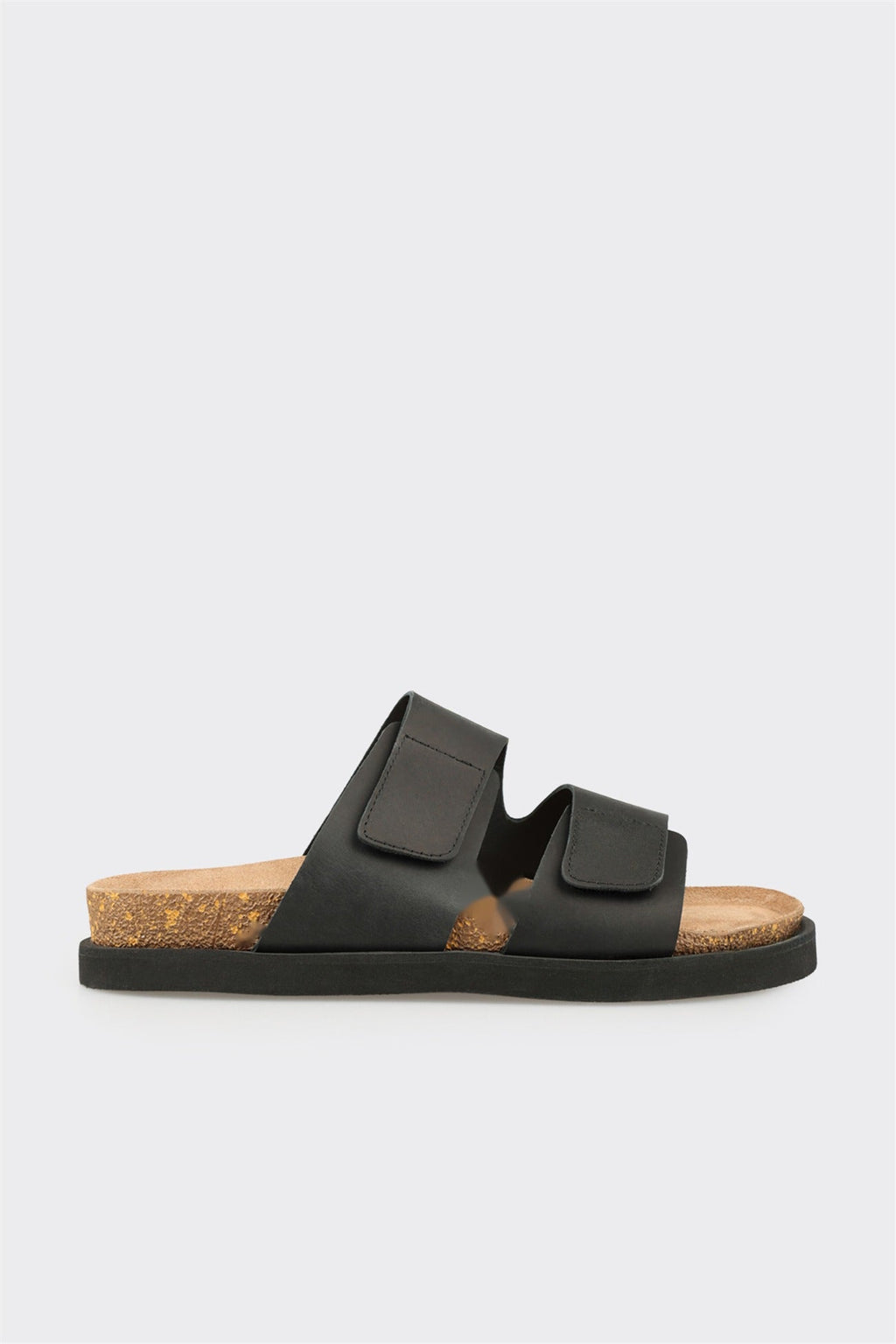 Black Leather Men's Mule