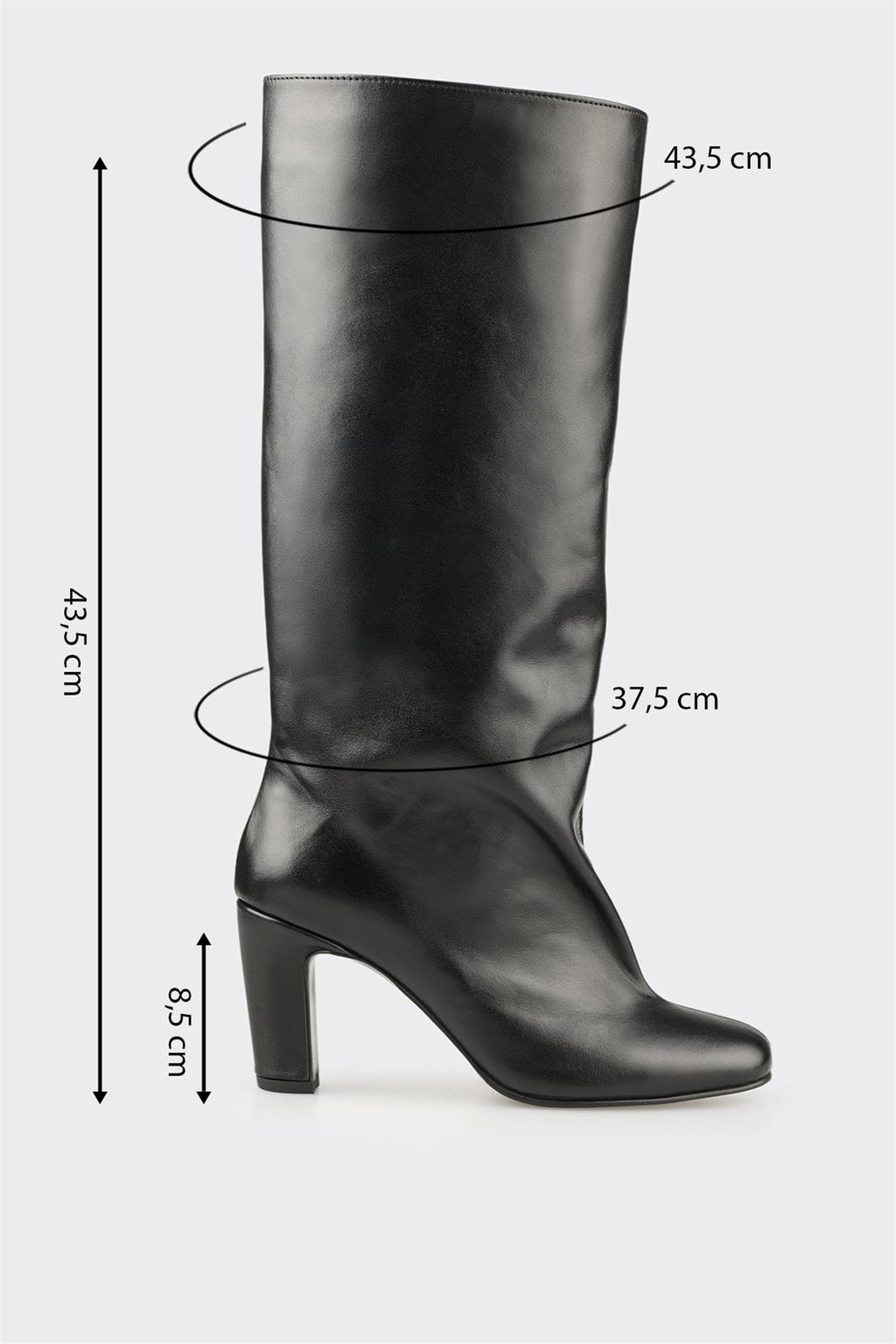 Black Leather Women's Tall Boot