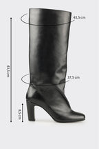 Black Leather Women's Tall Boot