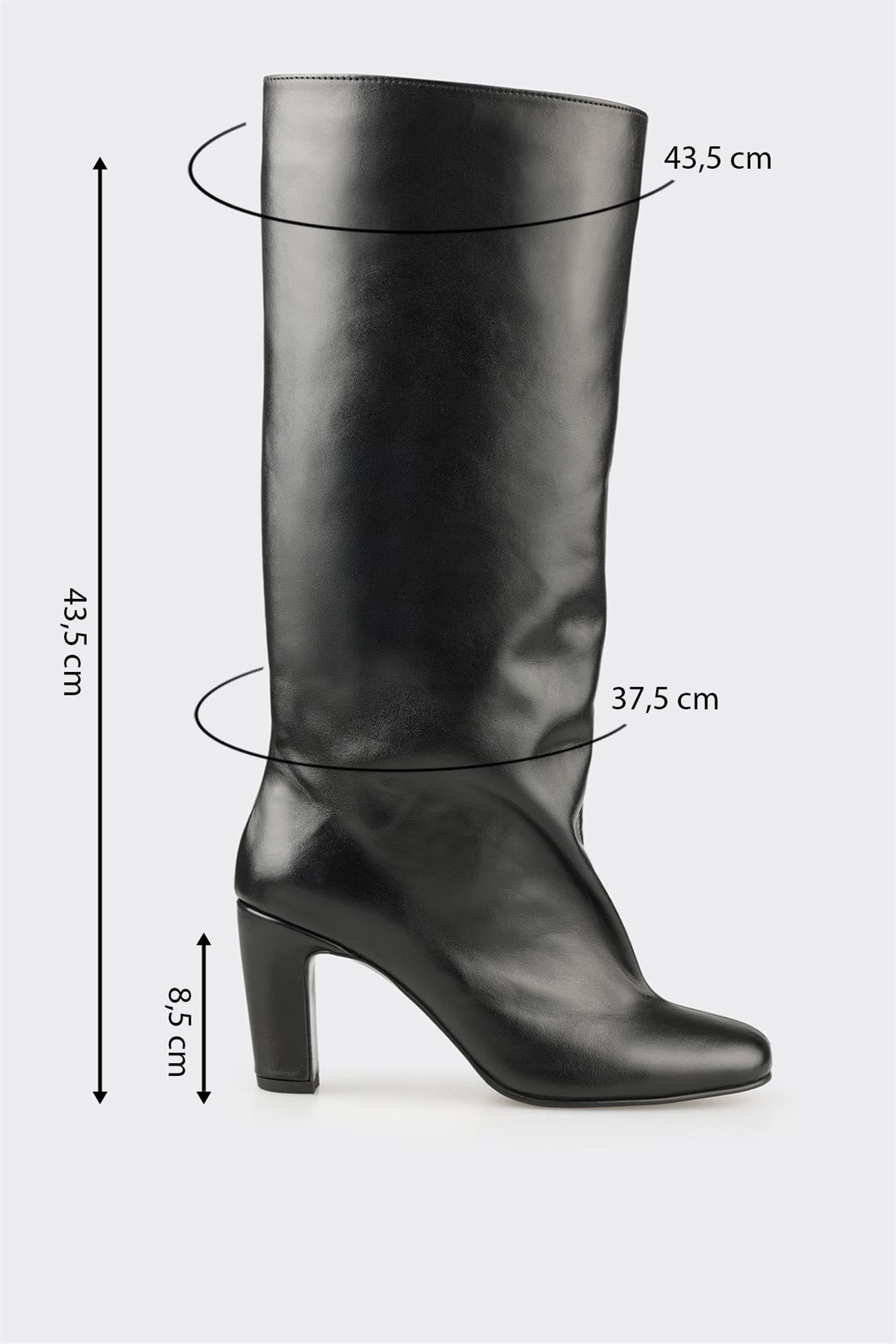 Black Leather Women's Tall Boot