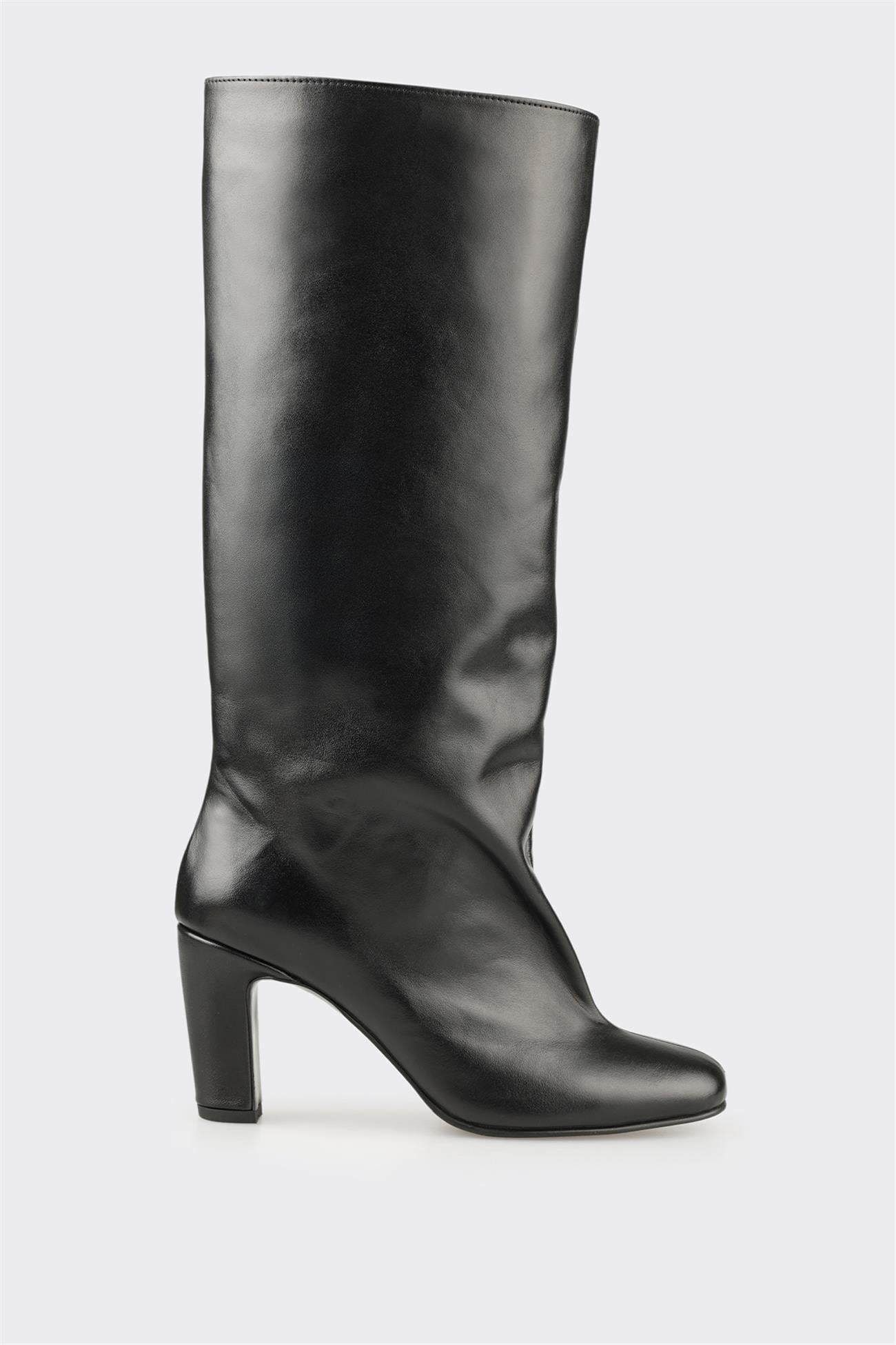 Black Leather Women's Tall Boot