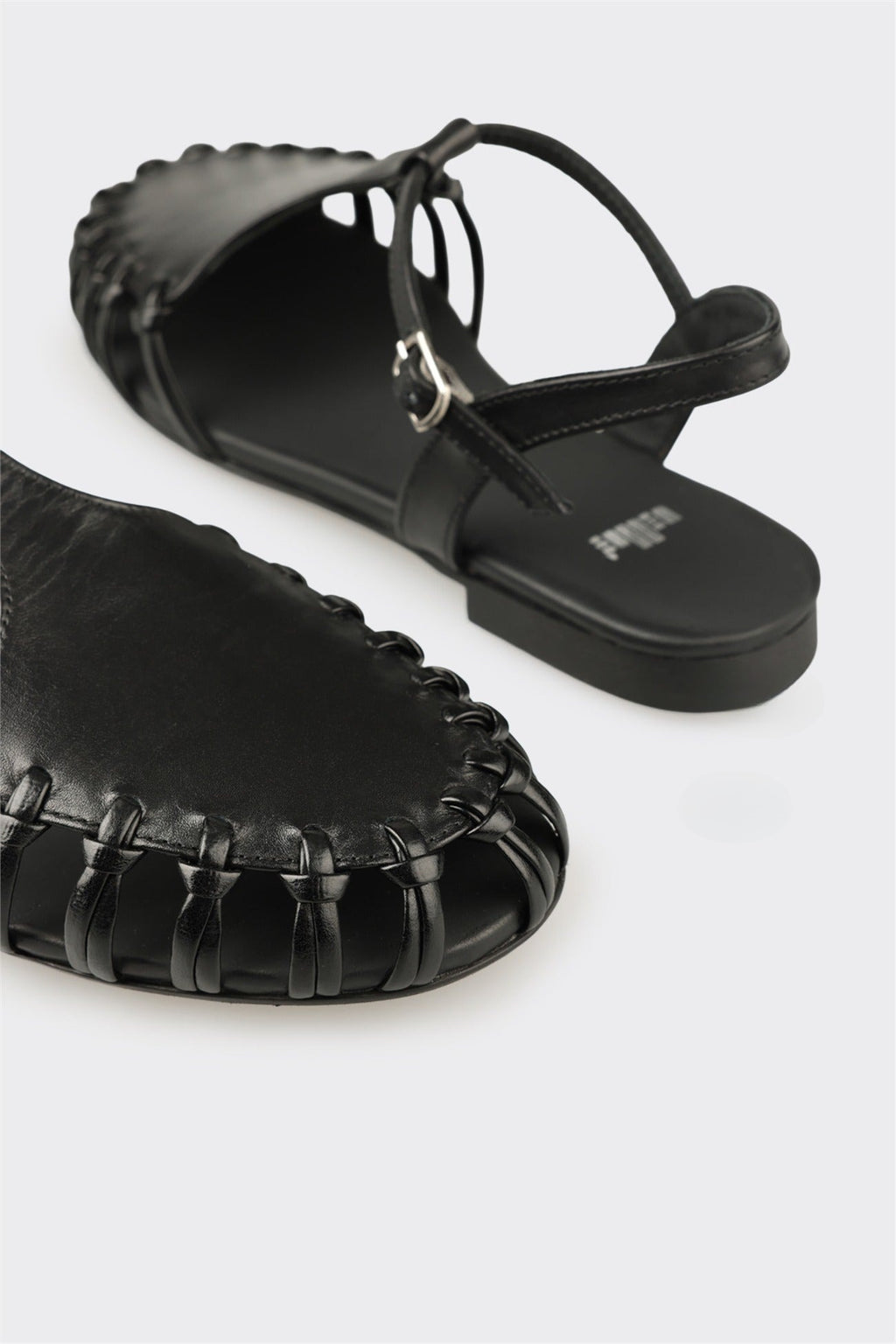 Black Leather Women's Casual Shoe