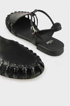 Black Leather Women's Casual Shoe