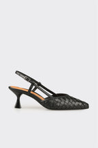 Black Leather Women's Casual Shoe