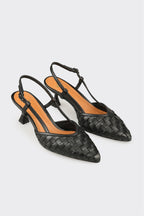Black Leather Women's Casual Shoe
