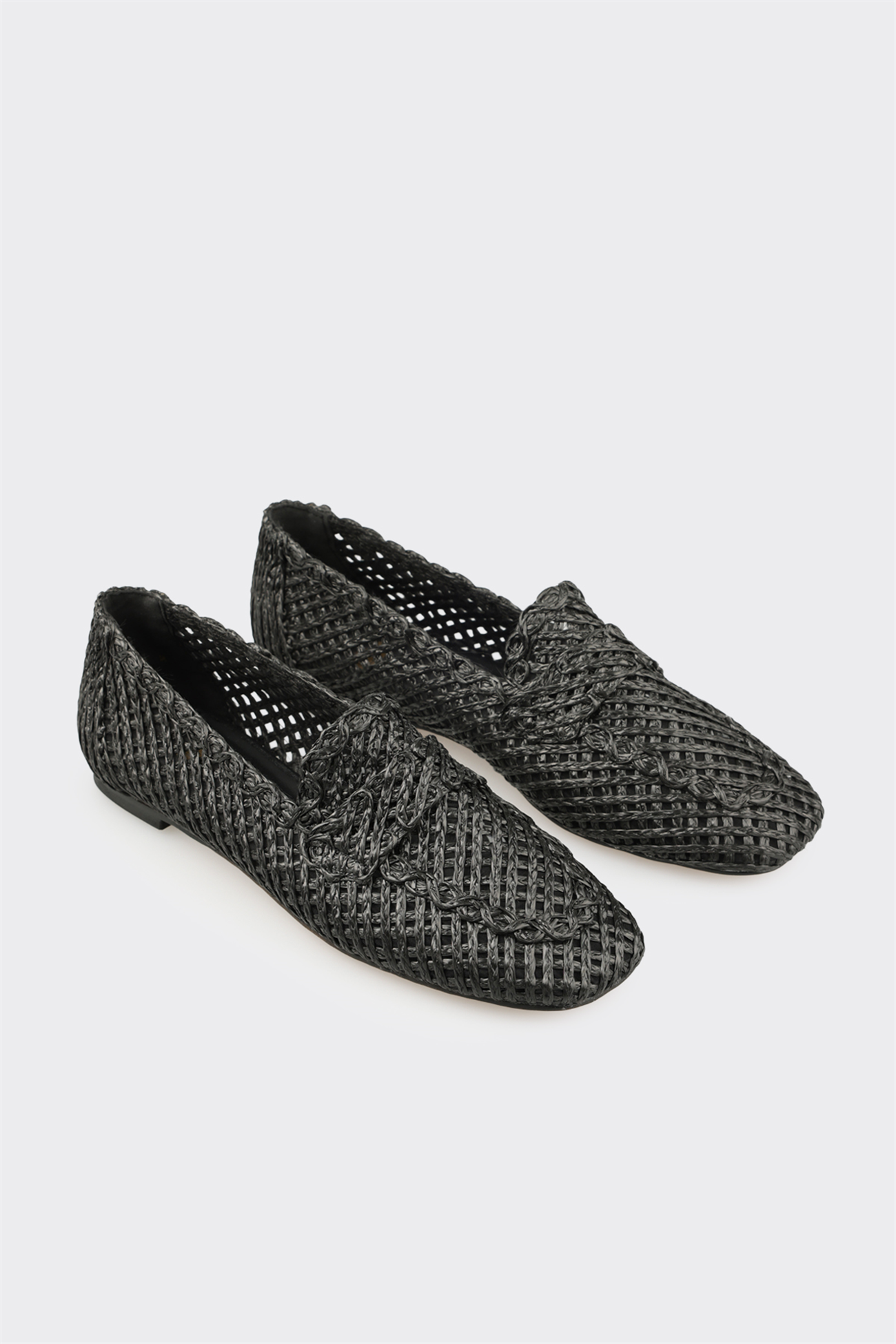 Black Leather Women's Casual Shoe