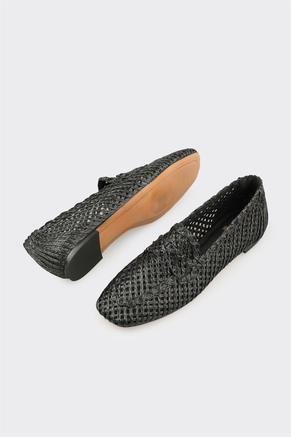 Black Leather Women's Casual Shoe