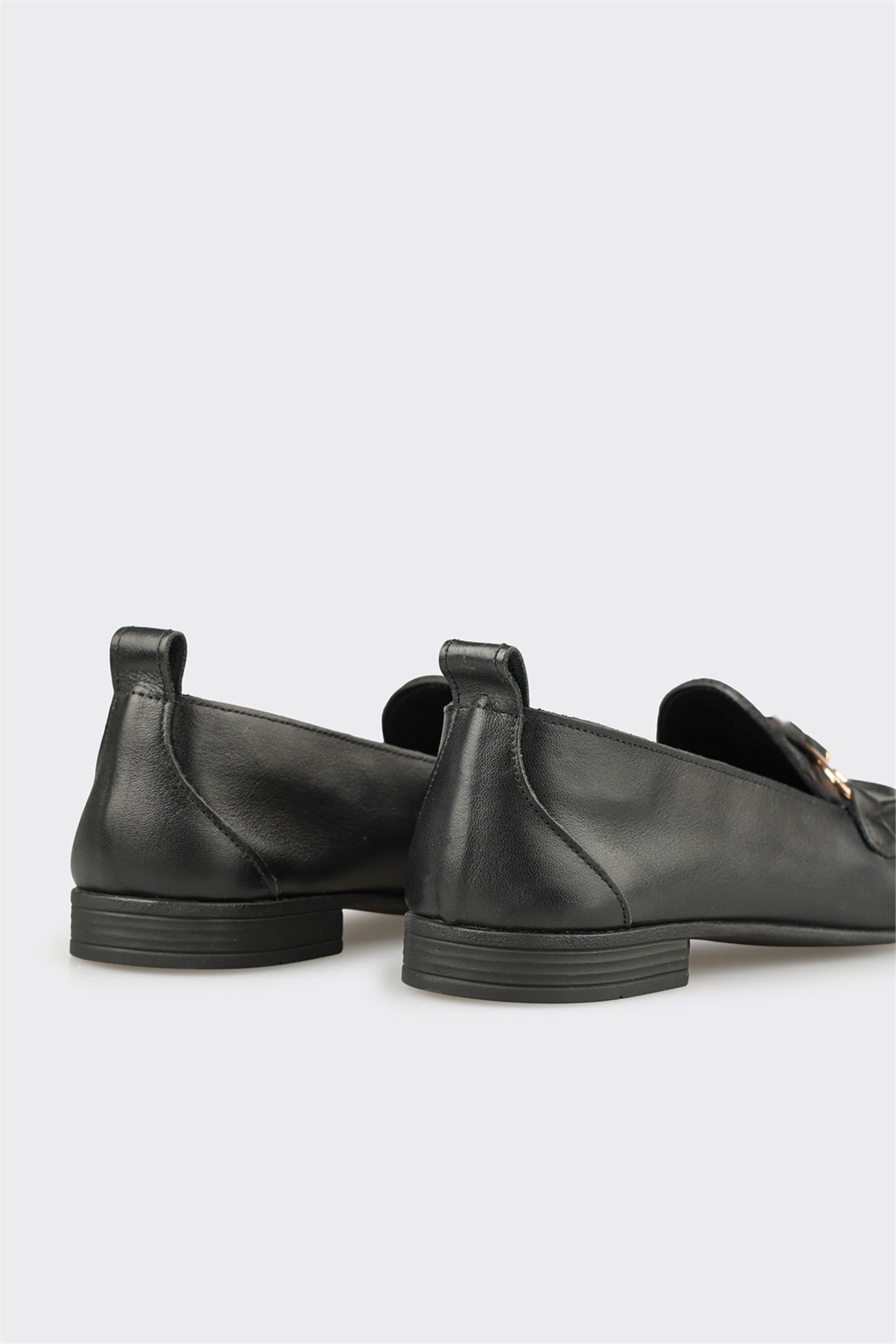 Black Leather Women's Loafer