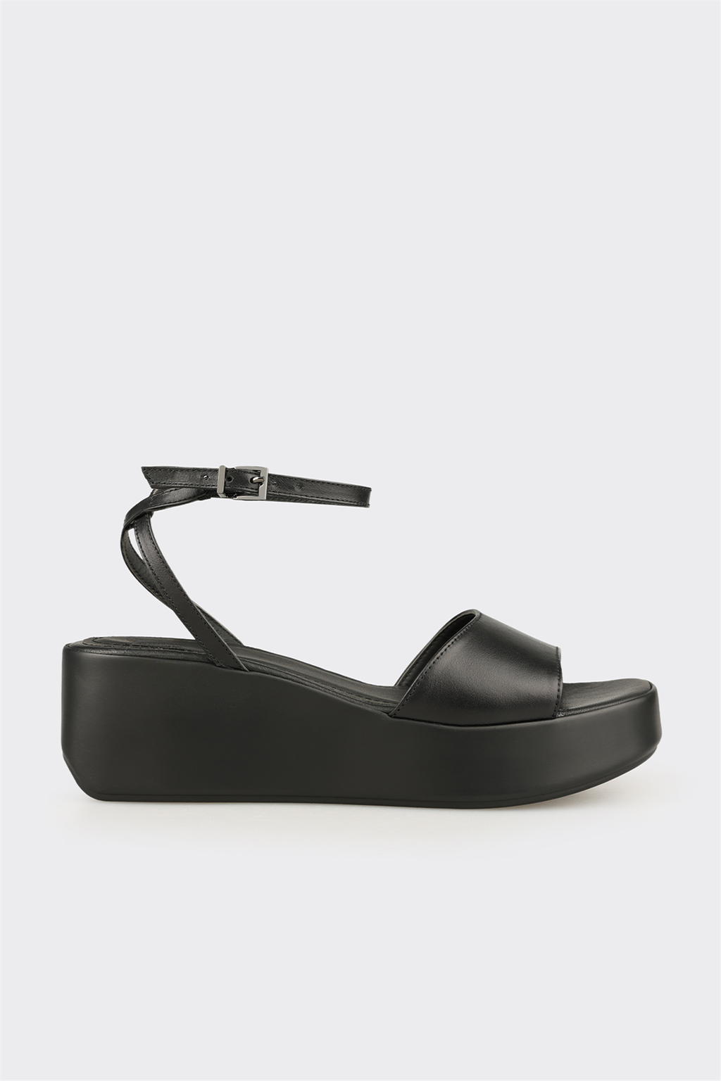 Black Leather Women's Sandal