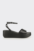 Black Leather Women's Sandal