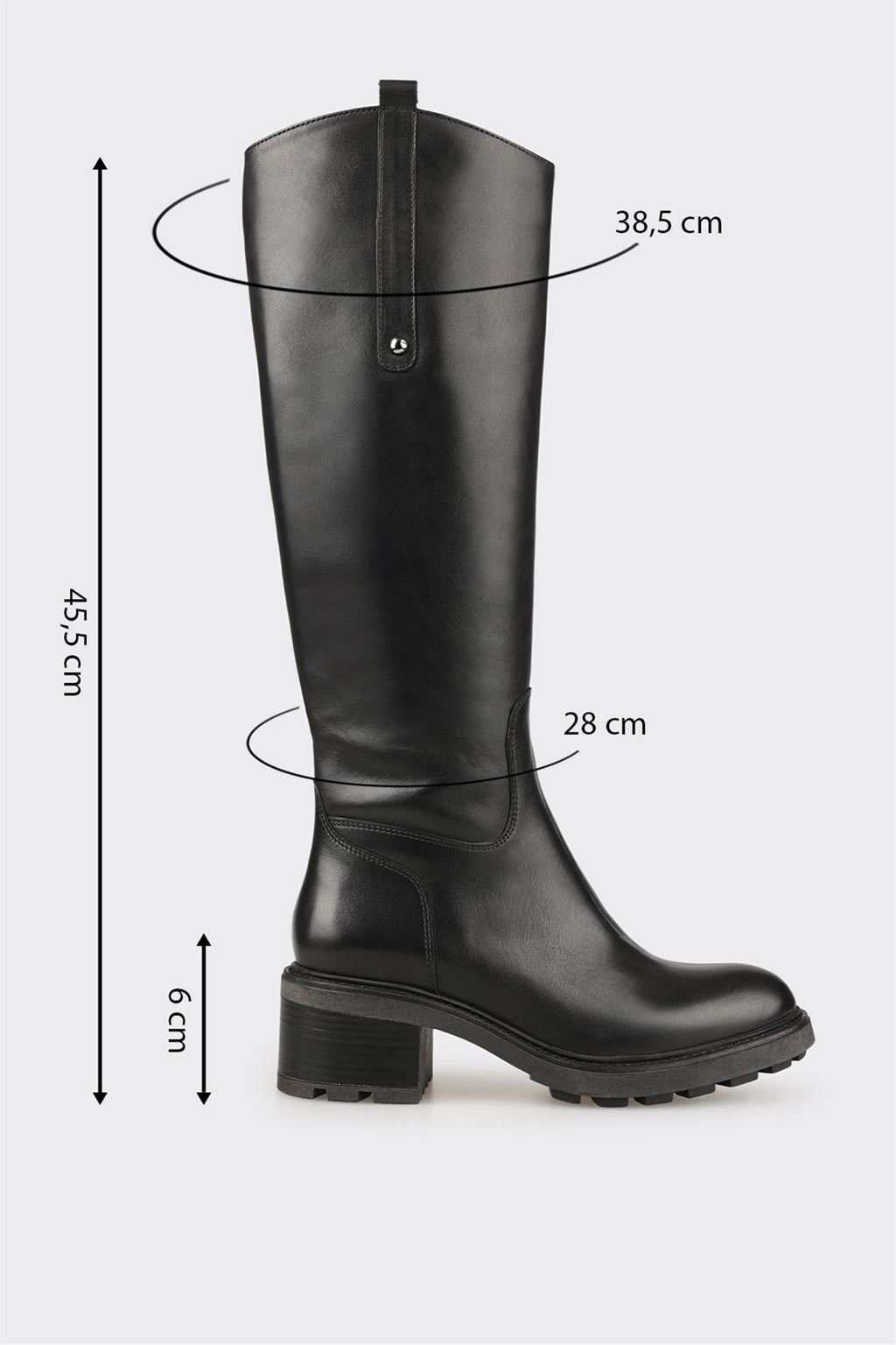 Black Leather Women's Heellu Tall Boot