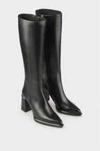 Black Leather Women's Heellu Tall Boot