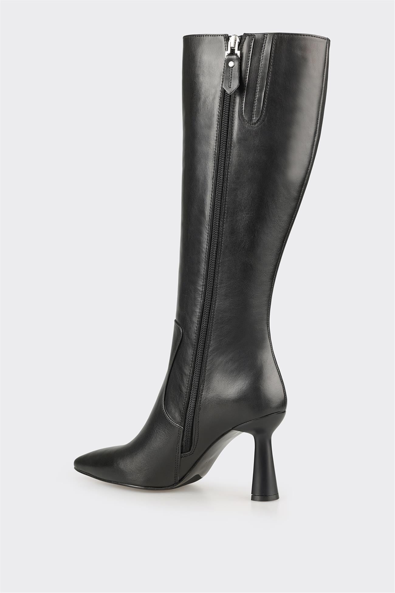 Black Leather Women's Heellu Tall Boot