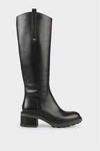 Black Leather Women's Heellu Tall Boot