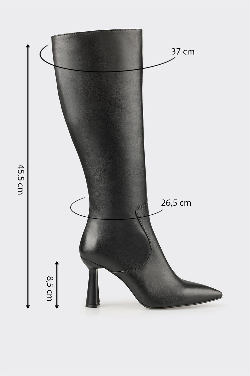 Black Leather Women's Heellu Tall Boot