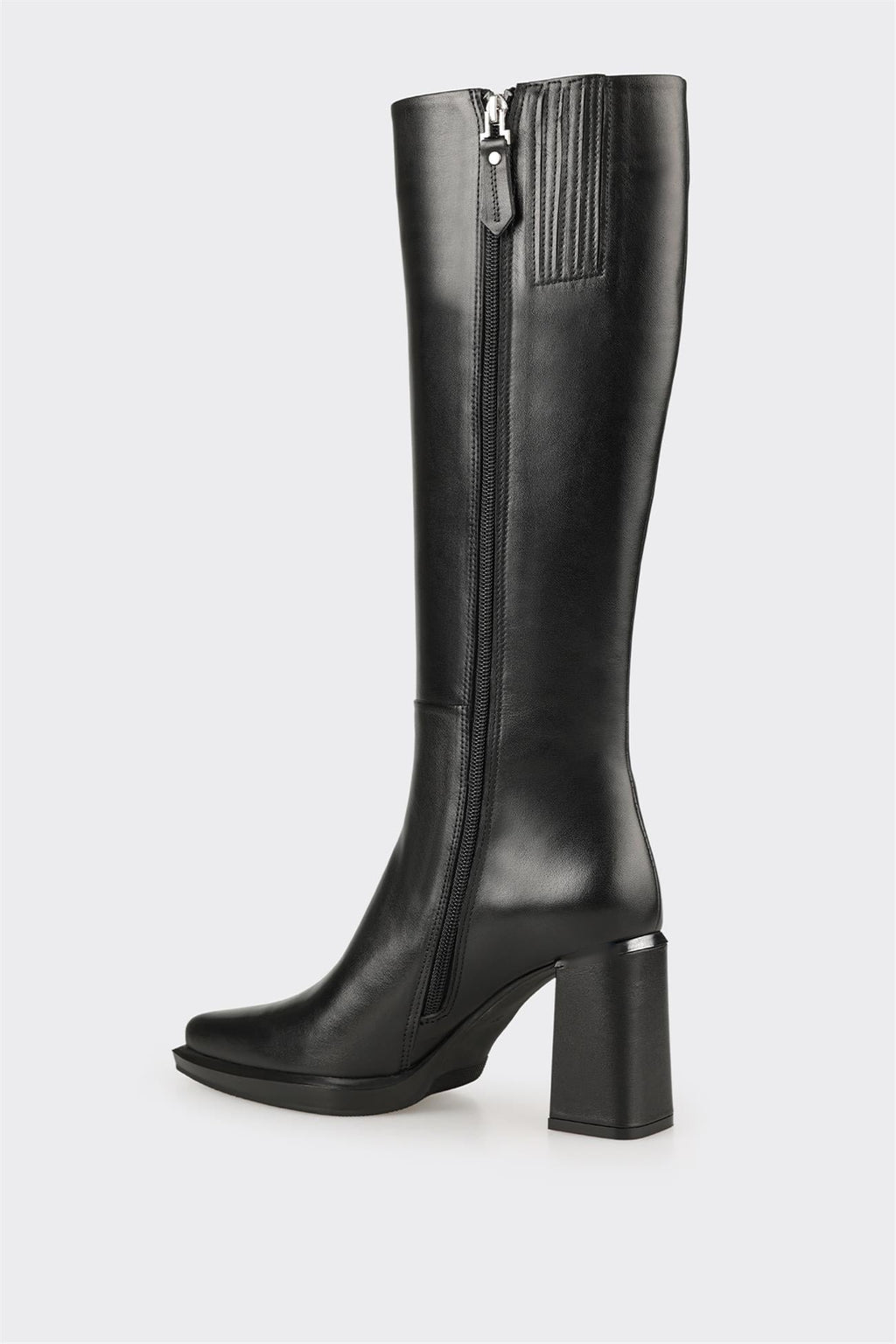 Black Leather Women's Heellu Tall Boot