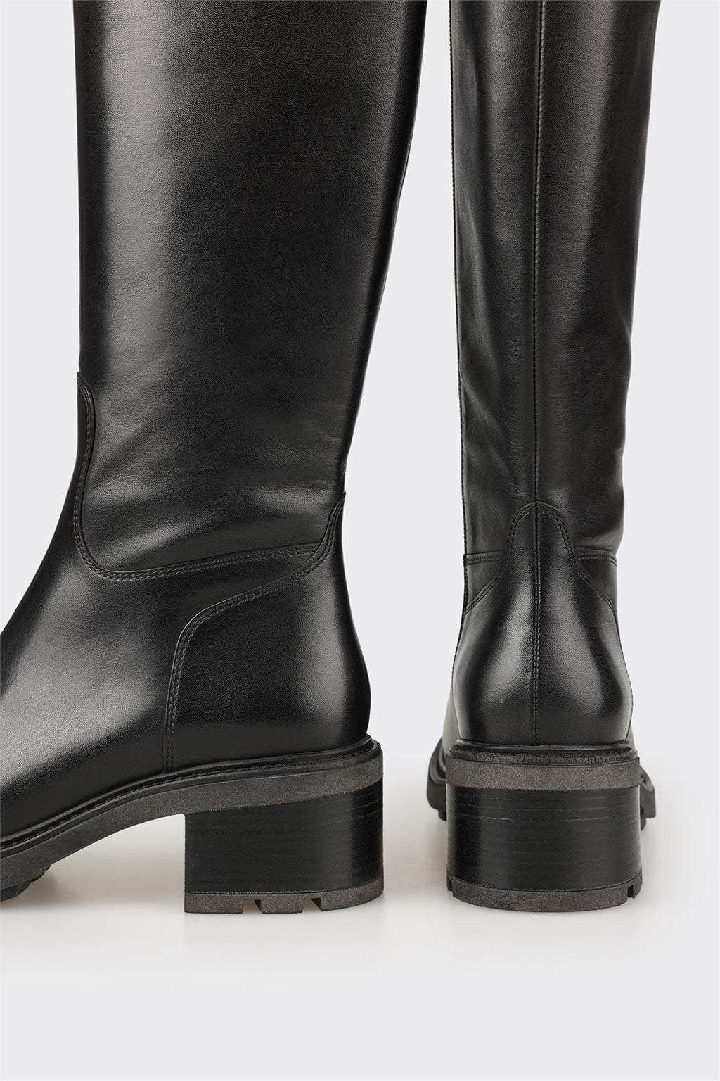 Black Leather Women's Heellu Tall Boot