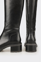 Black Leather Women's Heellu Tall Boot