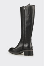 Black Leather Women's Heellu Tall Boot