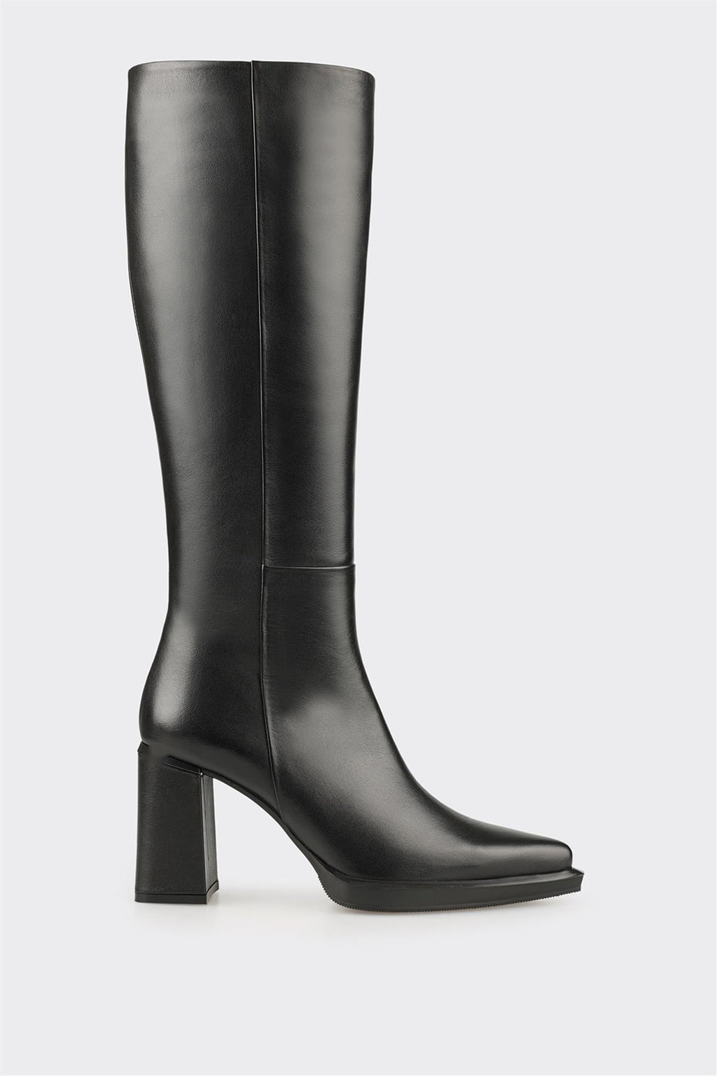 Black Leather Women's Heellu Tall Boot