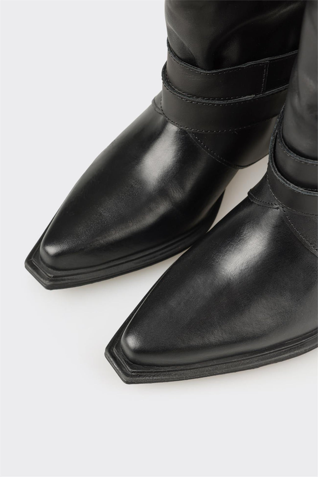 Black Leather Women's Western Tall Boot