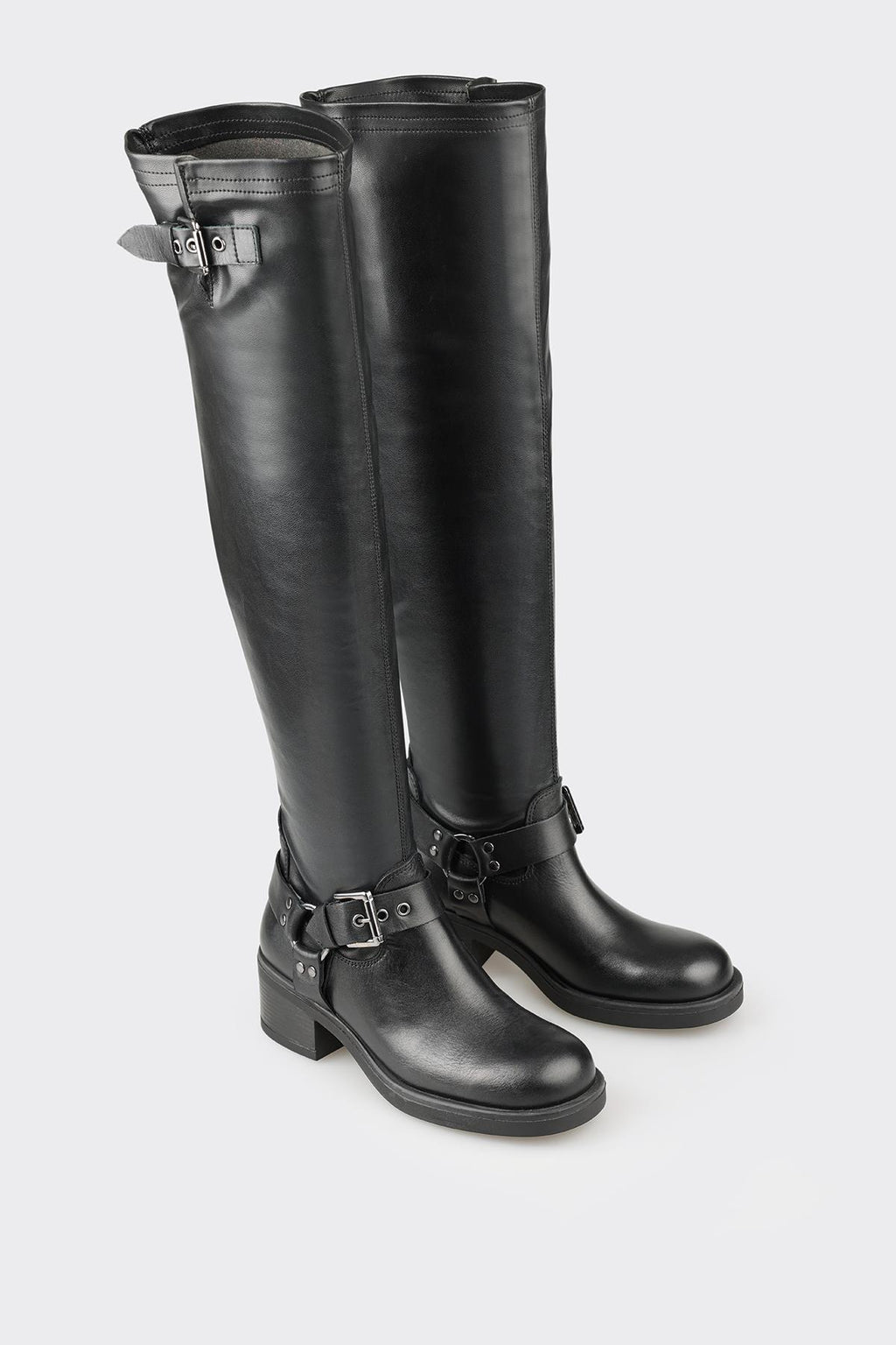 Black Women's Flat Tall Boot