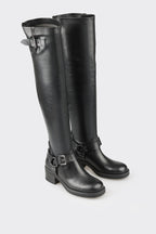 Black Women's Flat Tall Boot
