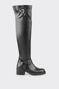 Black Women's Flat Tall Boot