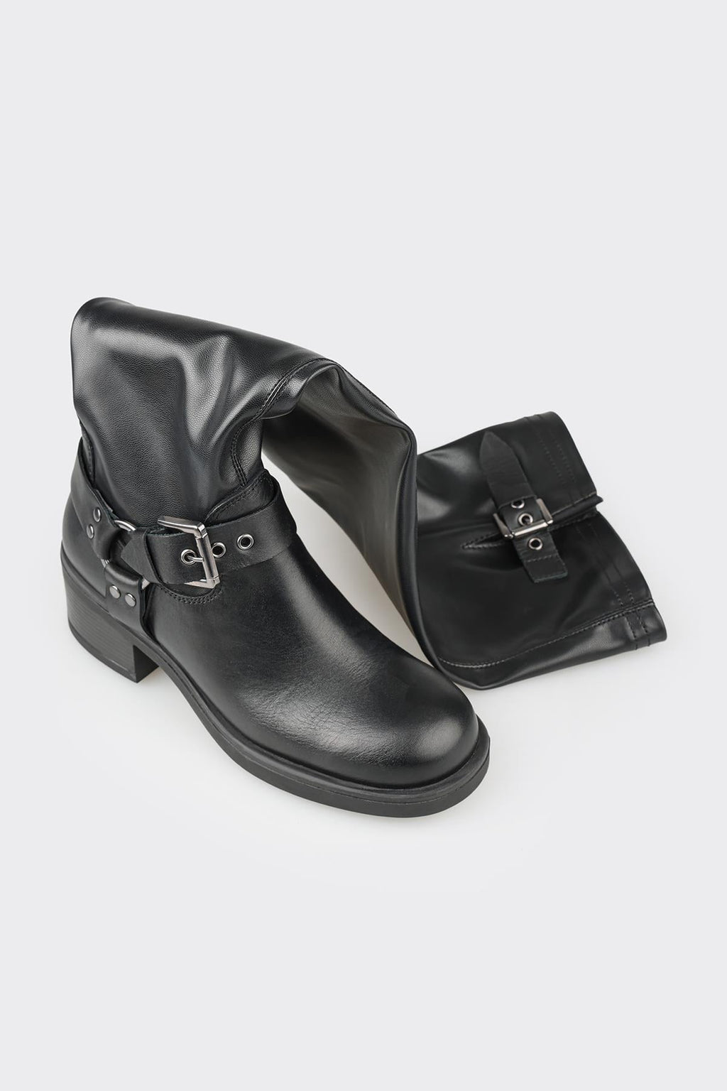 Black Women's Flat Tall Boot