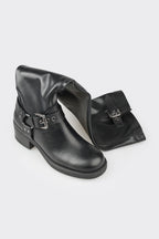 Black Women's Flat Tall Boot