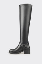 Black Women's Flat Tall Boot