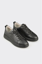 Black Leather Men's Sneaker