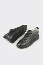 Black Leather Men's Sneaker