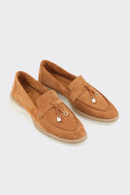 Tan Leather Women's Casual Shoe