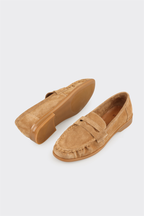 Tan Leather Women's Casual Shoe