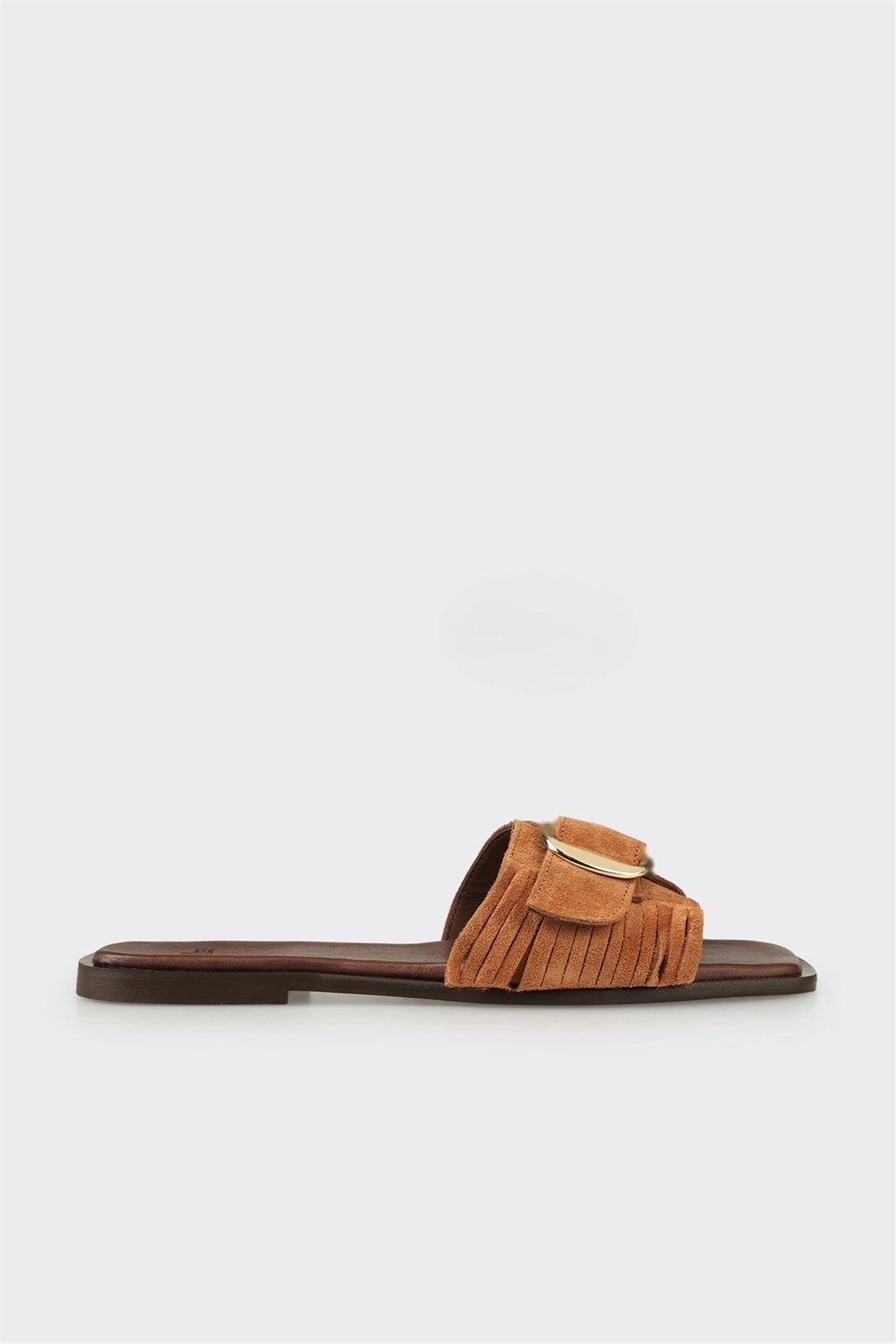 Tan Leather Women's Mule