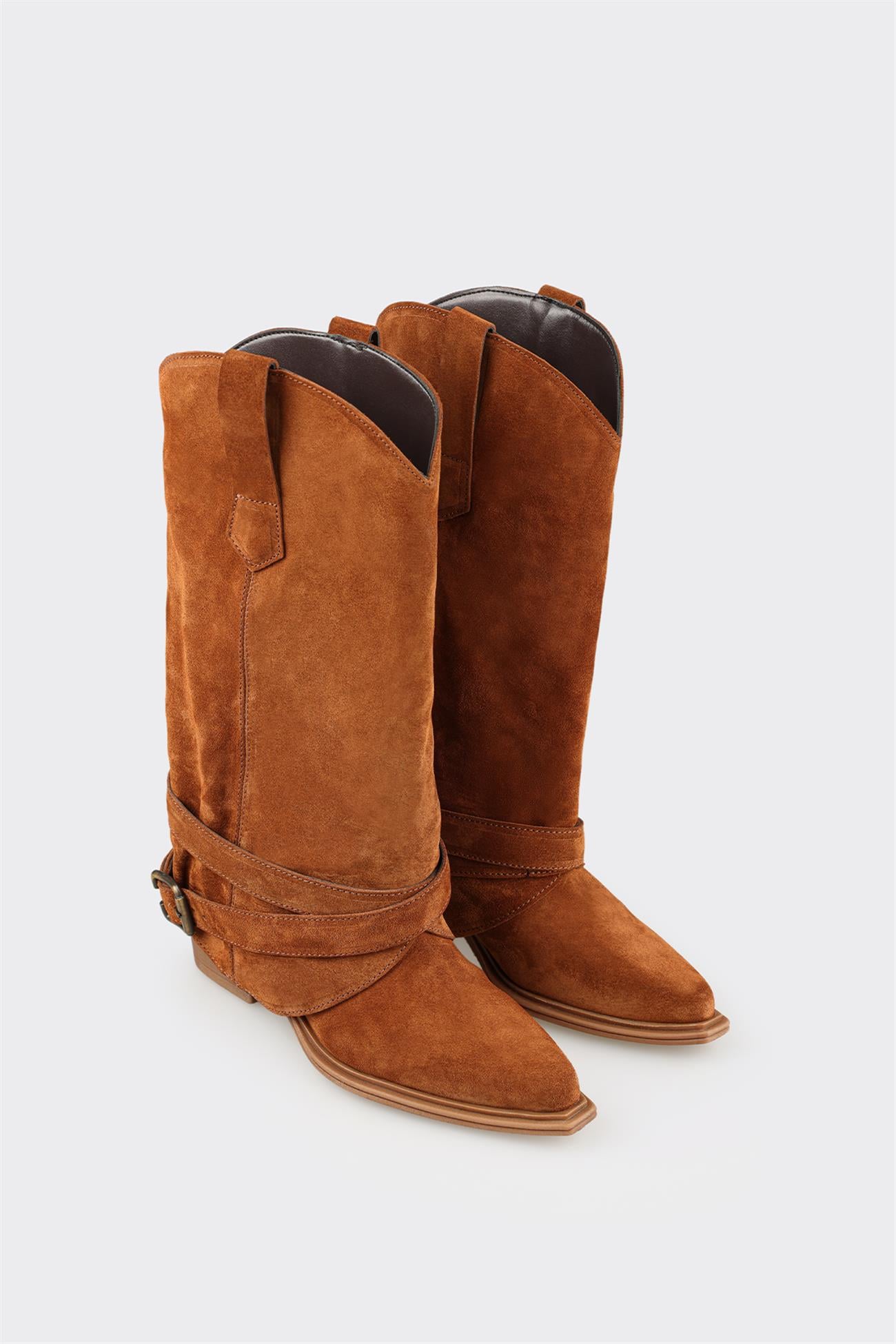 Tan Leather Women's Western Tall Boot