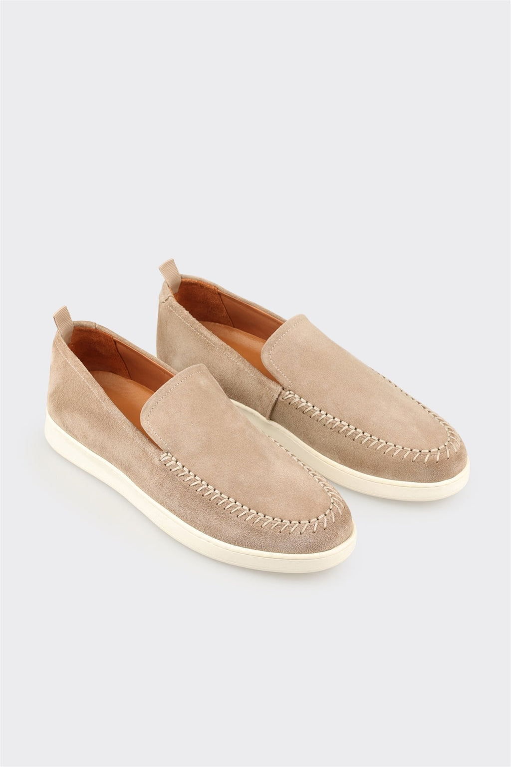 Taupe Leather Men's Casual Shoe