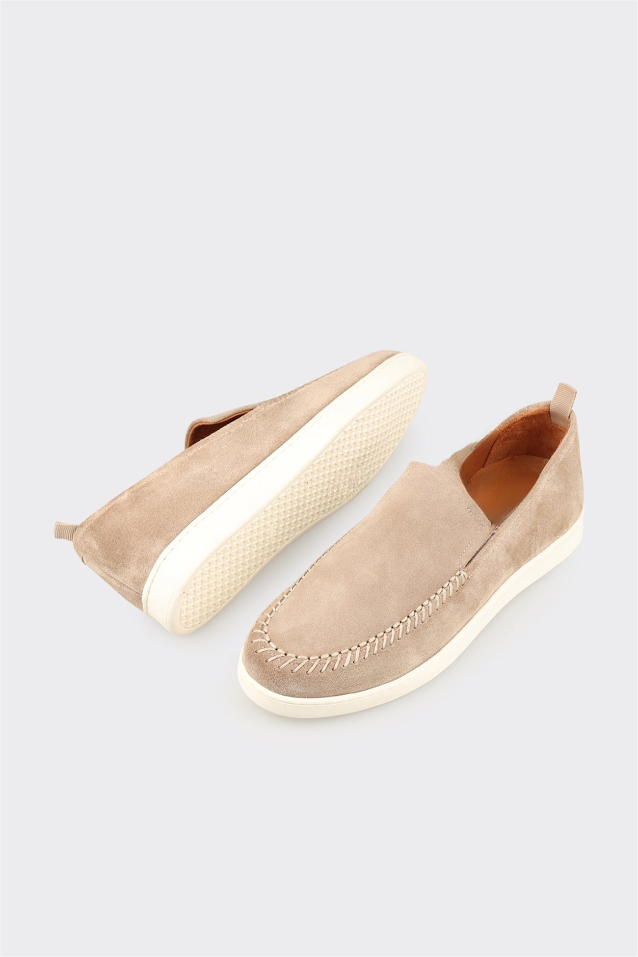 Taupe Leather Men's Casual Shoe