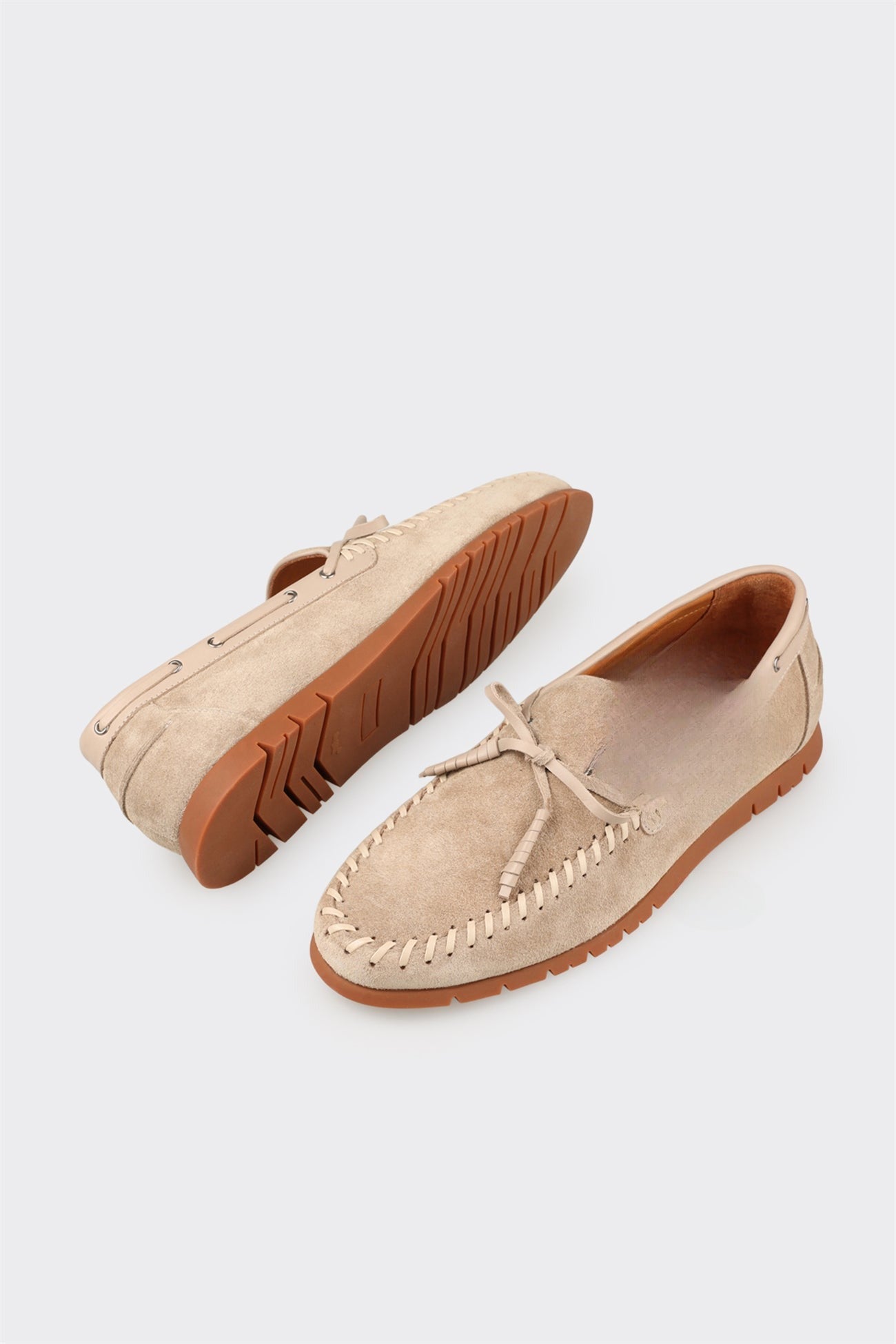 Taupe Leather Men's Casual Shoe