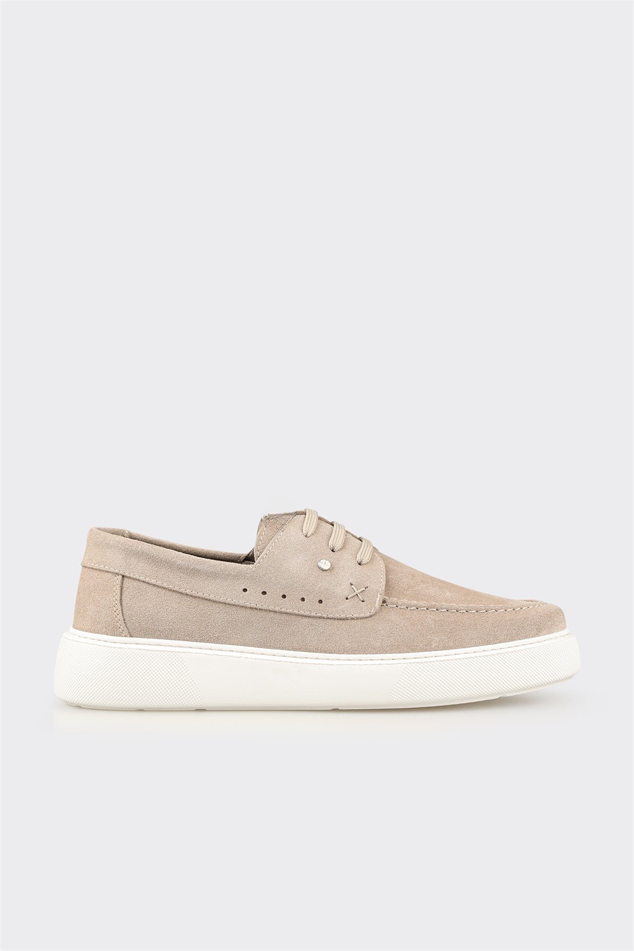 Taupe Leather Men's Casual Shoe
