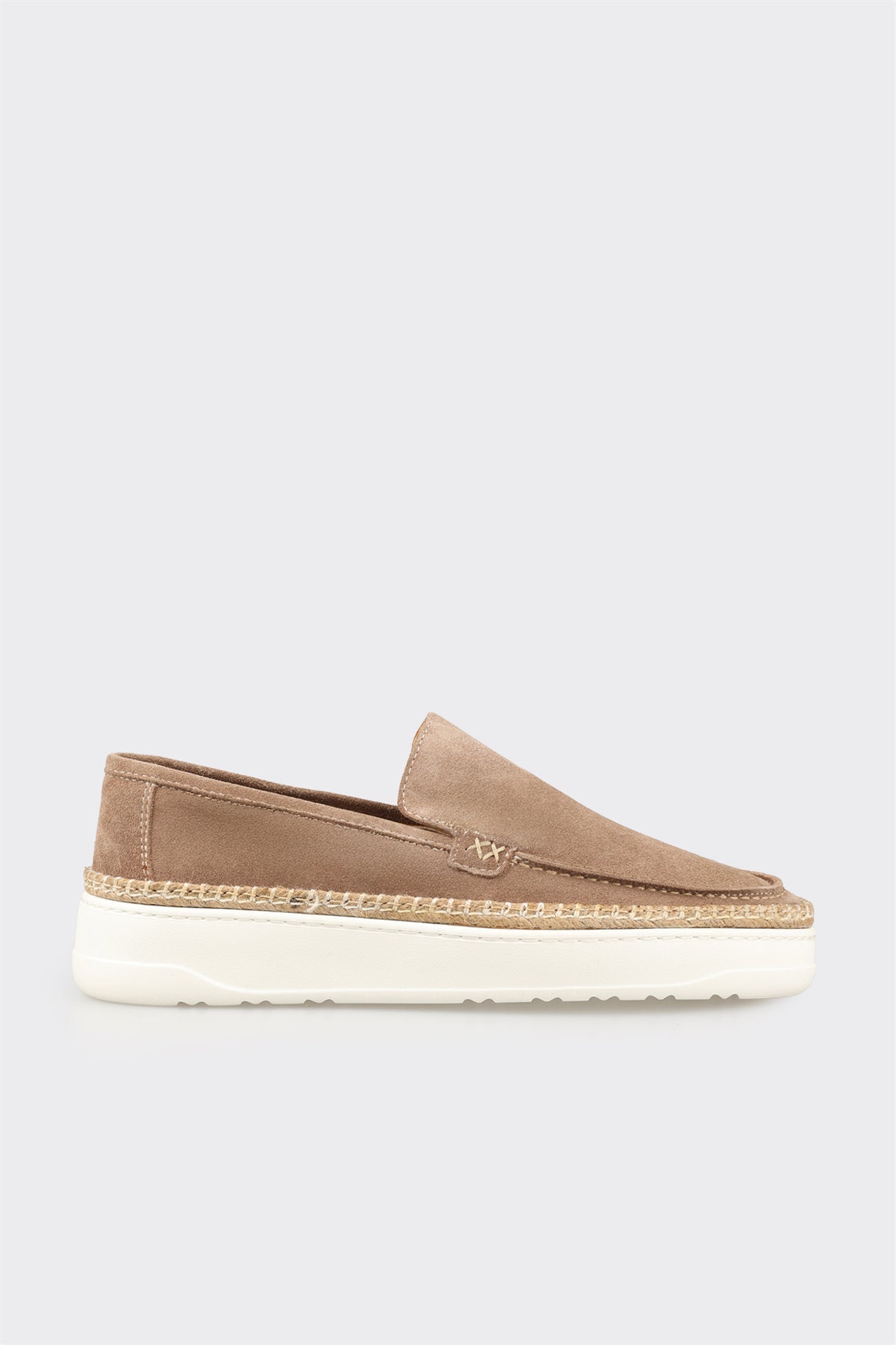 Taupe Leather Men's Casual Shoe
