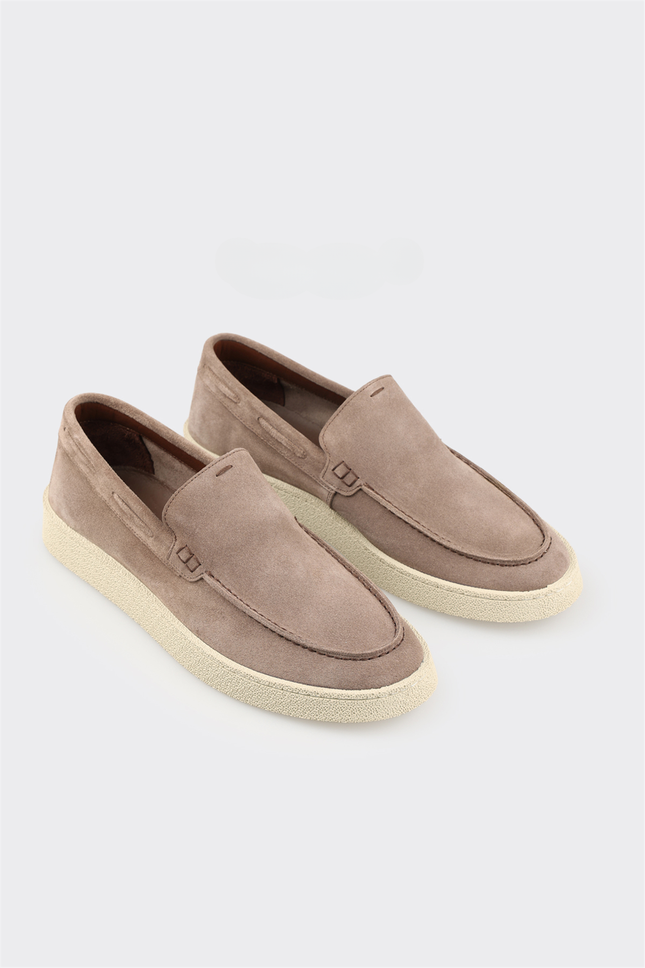 Taupe Leather Men's Casual Shoe