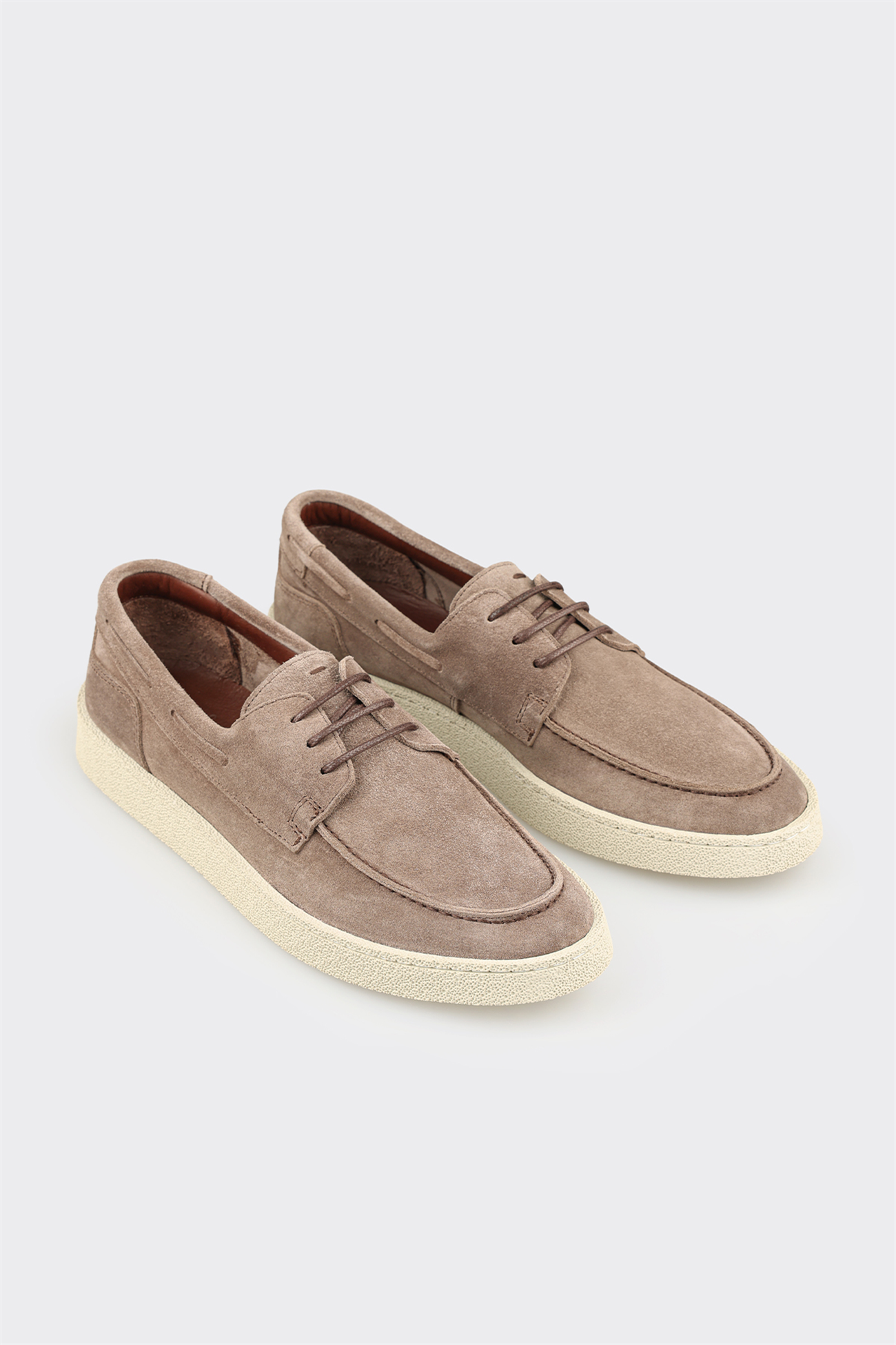 Taupe Leather Men's Casual Shoe
