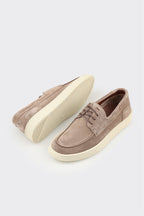 Taupe Leather Men's Casual Shoe