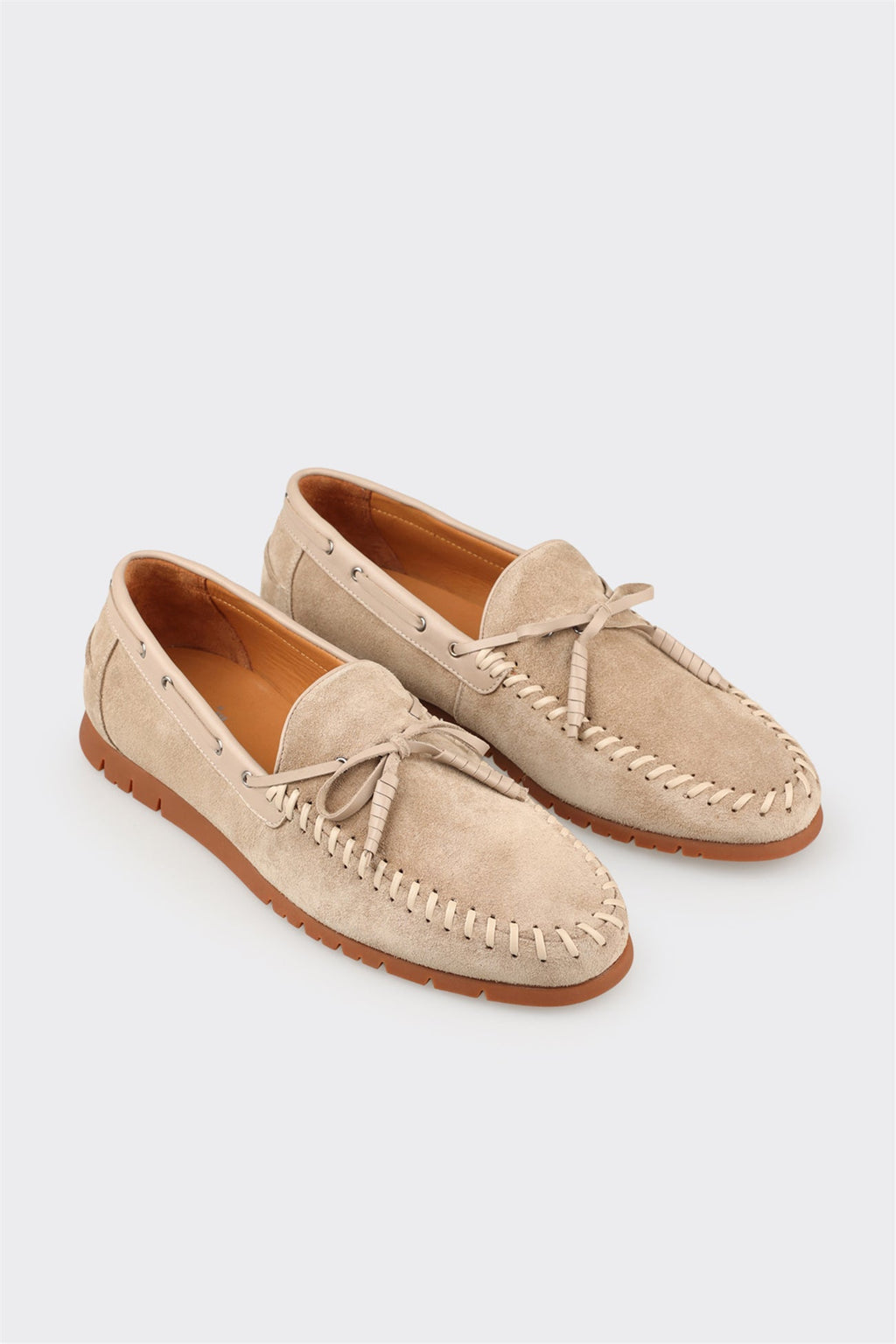 Taupe Leather Men's Casual Shoe